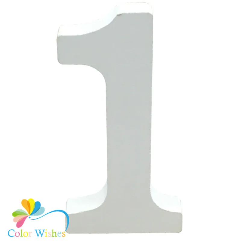 

(1pc Only) 4inch=10cm DIY Painted White Wooden Table Number "1" Event Signage Party Tablescapes Decorations