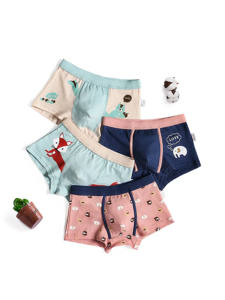 

2pcs boys underwear boxer cotton children's underwear for small and medium-sized boys four-cornered panties baby panties