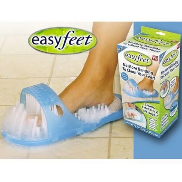 2016 Novelty Easy Feet Foot Scrubber Bath Shower Scrub Brush Massager