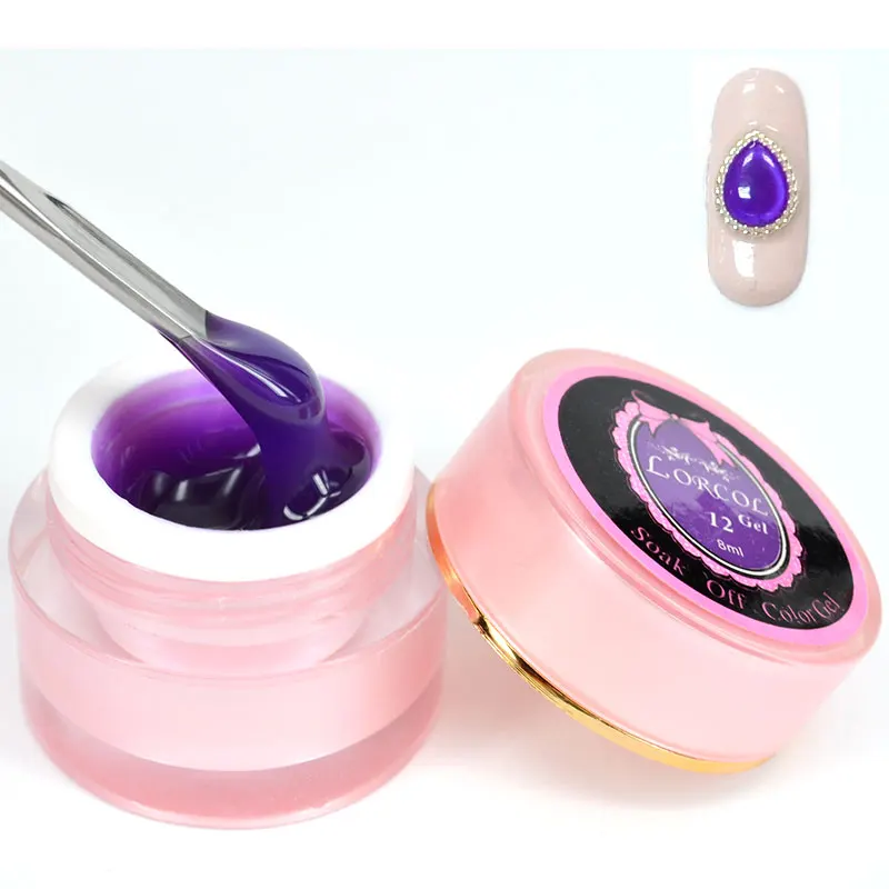 3D Moonlight GEM Gel CANNI Nail Art Design GDCOCO Gemstone Color 12 Colors Soak off UV LED 3D Diamond Jelly Glass Painting Gel