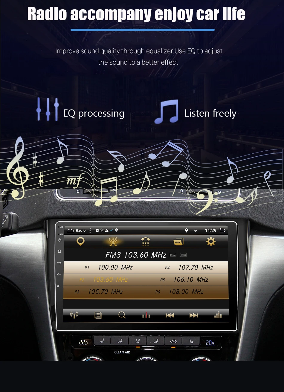 Best Eunavi Android 8.1 Octa-core 10.1 inch Car Radio HeadUnit GPS Navi Player for Skoda Yeti 2014 2G+32G with WIFI RDS car stereo 11