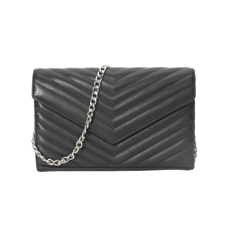 

Bags Female 2019 New Obliquebag lady's Handbag Dinner Single Shoulderbag V-shaped Embroidered Tokenbag