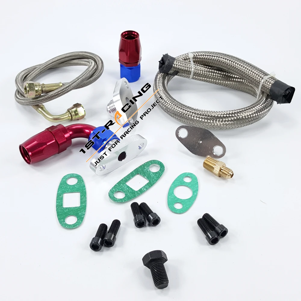 Подача масла Retrun Line + фитинг Комплект болтов для Toyota Supra 1JZGTE 2JZGTE 1JZ/2JZ Single Turbo|kit