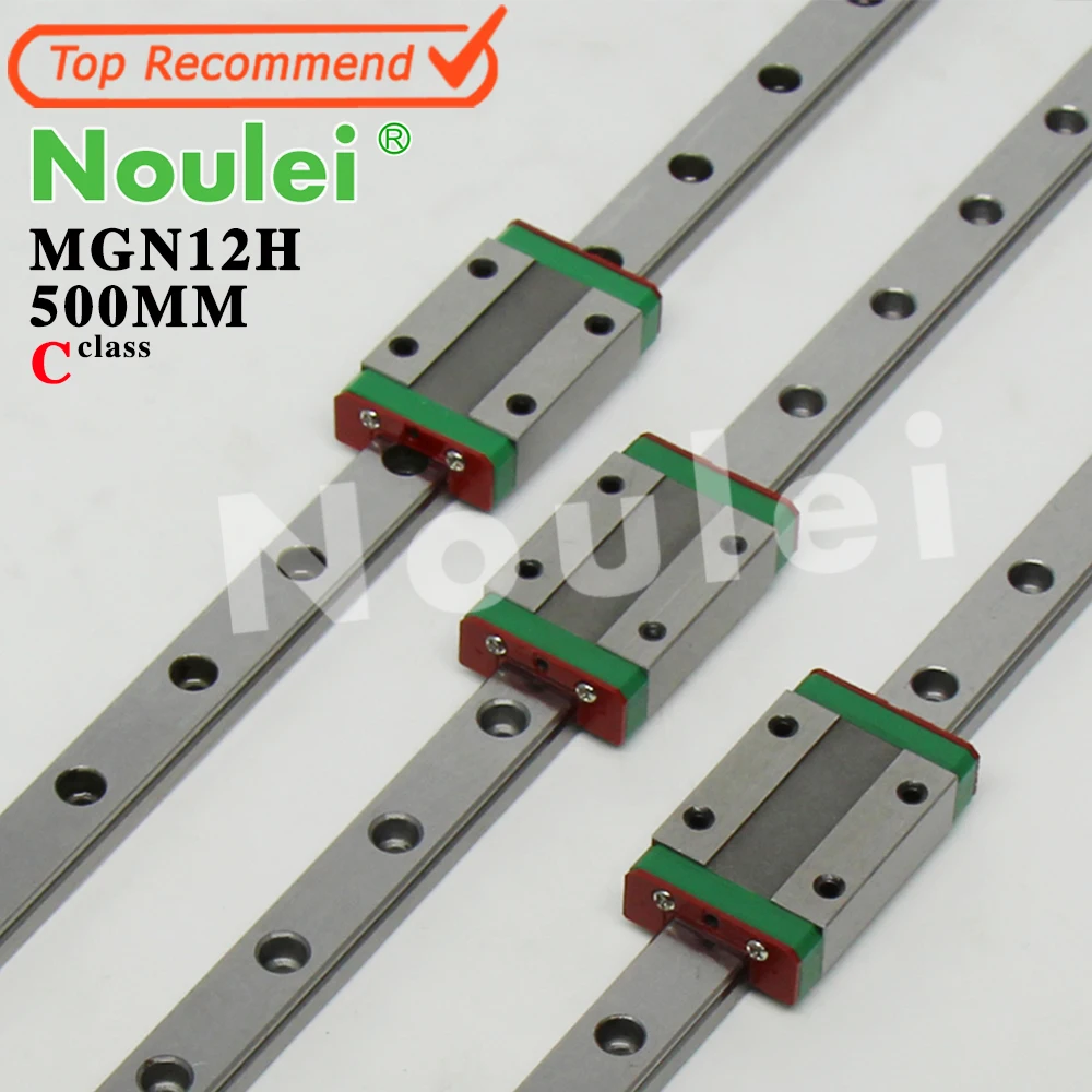 Noulei lineaire geleidingsrail as 12 mm kossel linear mgn12h mgn12 500mm 3pcs 3d printer linear rail