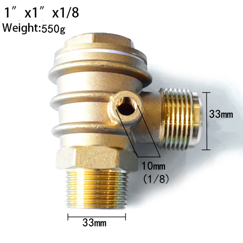 1 шт. Чистая медь с радиатором вертикальный 3 порта обратный клапан/обратный клапан разъем инструмент для воздушного компрессора высокой твердости