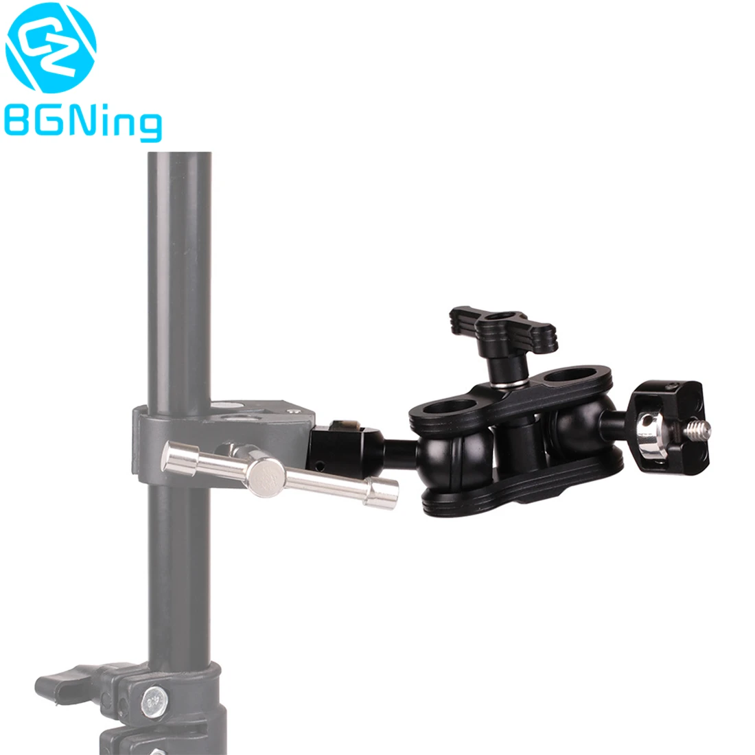 

Aluminum Dual 360degree Ball Head Hot Shoe Magic Arm Mount Adapter w 1/4'' Screw Quick-release Board for Sony/Canon/Nikon SLR