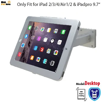 Fit for iPad POS Wall Mount Stand Desktop with Security Lock specialized frame housing Anti Theft