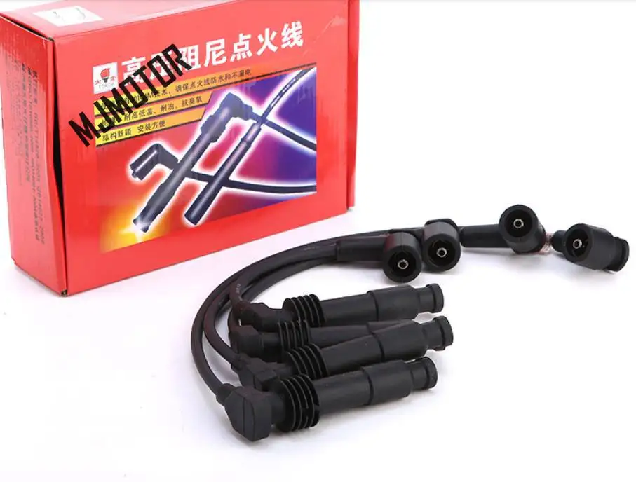 

4pcs Cylinder ignition line cable kit for Chinese CHERY A3 A5 G5 TIGGO5 SUV SQR481/484 Engine Auto car motor parts A11-3707130HA