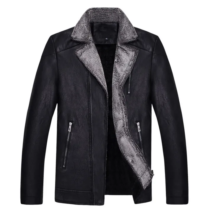 coffee Haute Pu Manteaux Vestes Noir Polaire En Casual rouge Cuir Qualité Moto Hiver Hommes Automne Veste Chaud wqZRf
