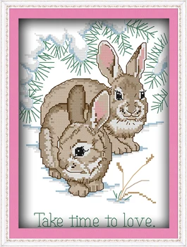 

Joy Sunday Dog Love with heart Cross Stitch patterns Cross Stitch Set Painting Pattern Needlework Embroidery set cross stiching