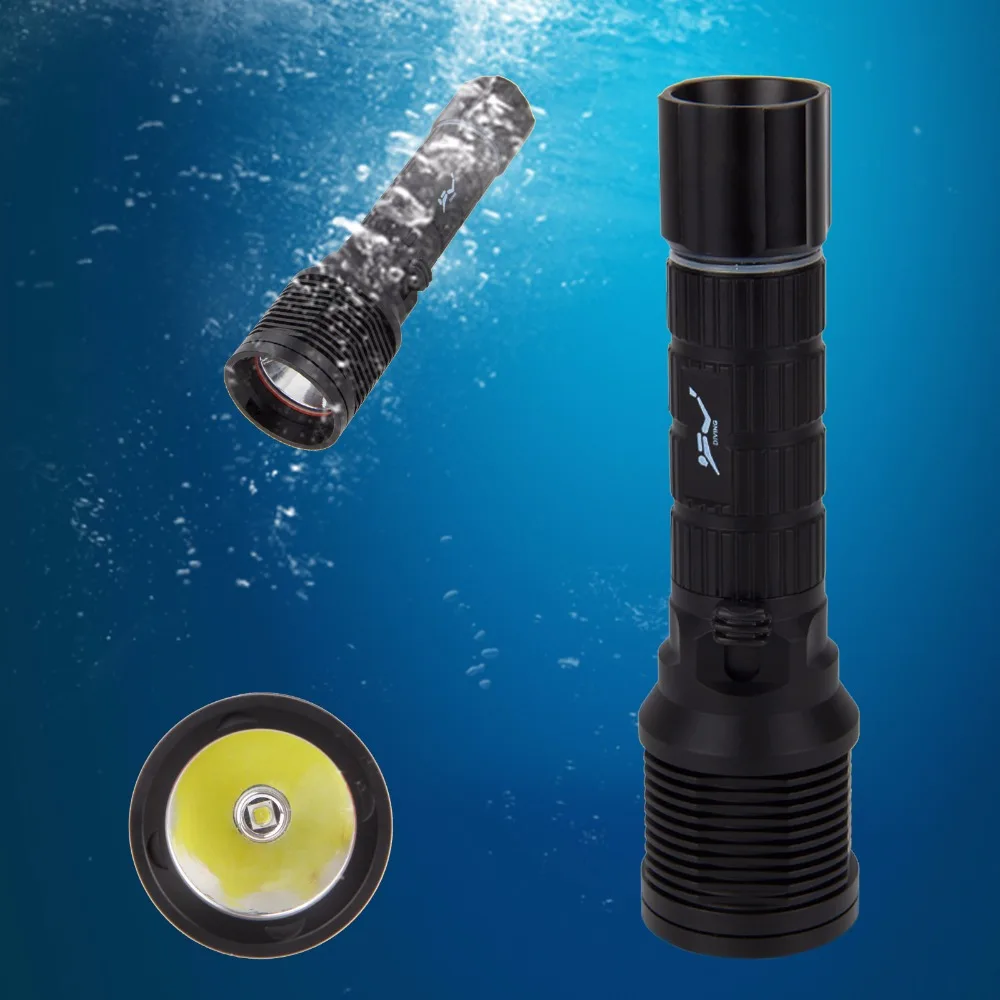 

Waterproof Scuba Diver Diving 800 Lm XM-L2 LED Flashlight Torch Light 26650 Lamp