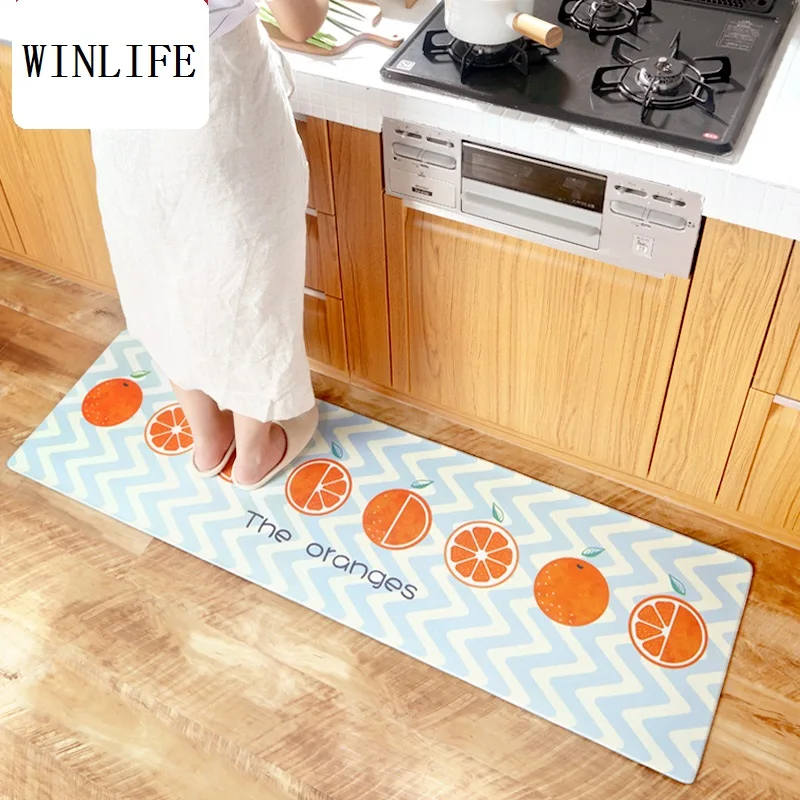 WINLIFE, японский стиль, водонепроницаемые ковры, оранжевые, Противоскользящие коврики для ванной комнаты/отеля/кухни/йоги, домашние коврики