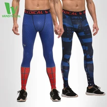 Men Pro Indy Compression Leggings Skinny Dri-FIT Workout Pants Hero Printed Racing Power Cement Running basketball training