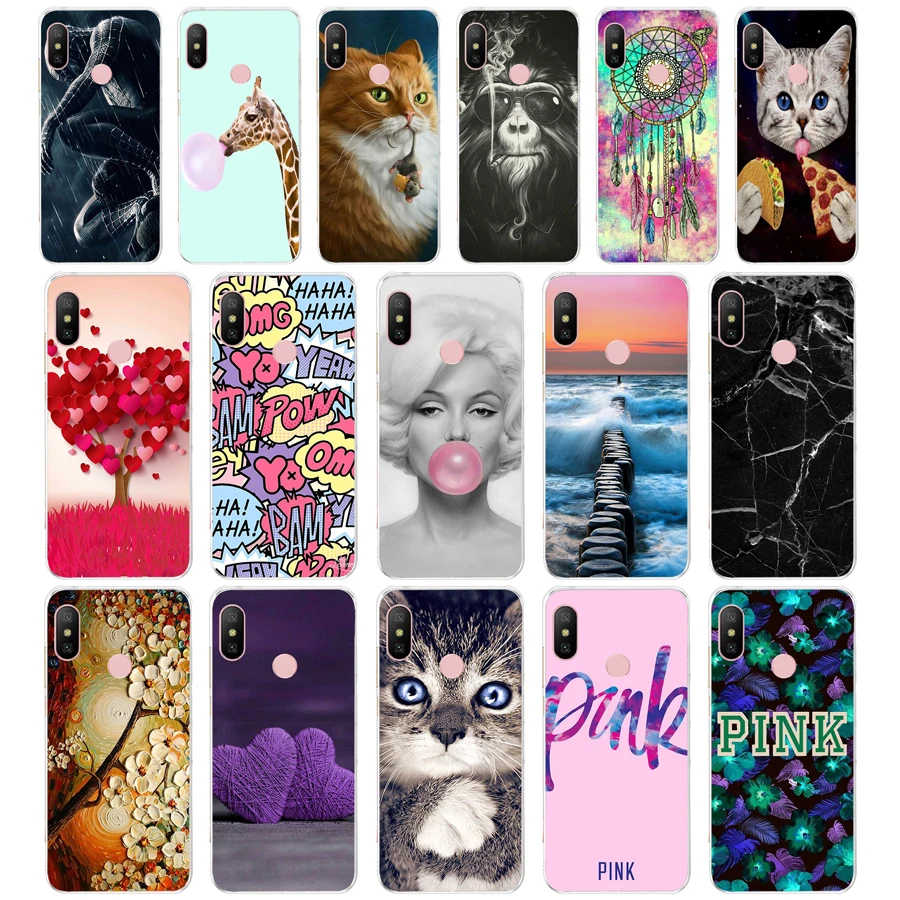 

F silicone Cover For Xiaomi MI A2 LITE Case Full Protection Soft tpu Back Cover Phone Cases For Xiomi MI A2 LITE bumper Coque