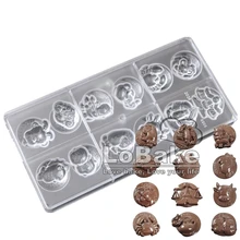 12 полостей, хорошее качество, 12 созвездий, в форме черепа, поликарбонат, форма для шоколада, для выпечки, для кондитерских изделий