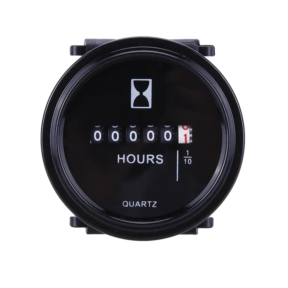Hour Meter Tach Counter Portable Tachometer Round Waterproof Gauge
