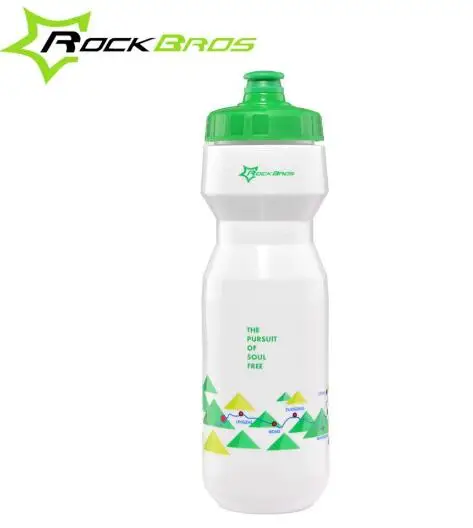 ROCKBROS велосипедные бутылки для воды 750 мл велосипедные спортивные бутылки для воды на открытом воздухе С Пылезащитным покрытием портативные пластиковые MTB велосипедные бутылки - Цвет: White Green