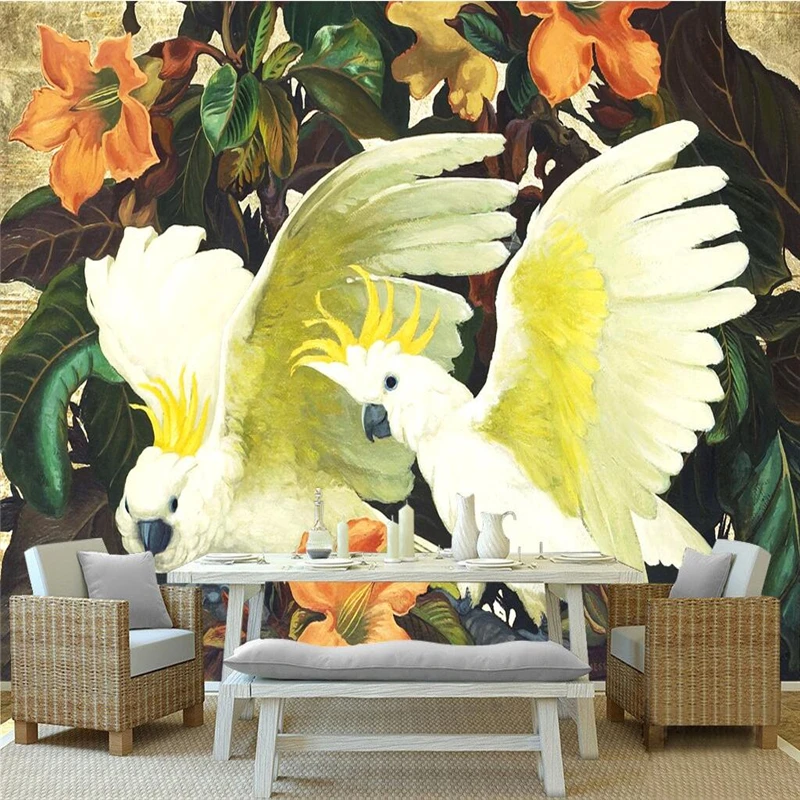 

Custom 3d Wallpaper Walls Bird And Branches Photo Wallpaper for Kids Room Study Living Room Bedroom Wall Mural TV Background