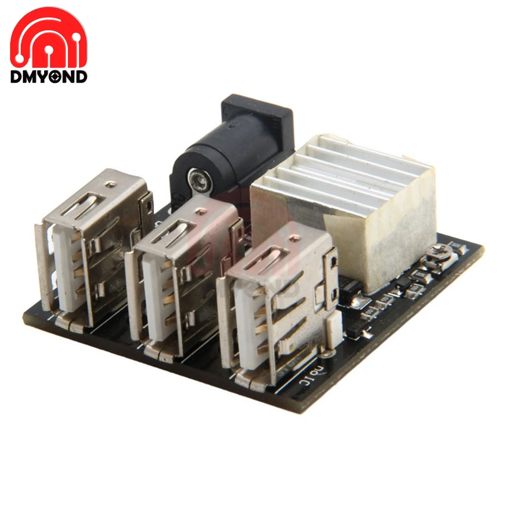 

DC-DC 9V/12V To 5V 8A Step Down Power Charger Bank Board For Arduino 3 USB Mini Charging Module Step-Down Buck Converter