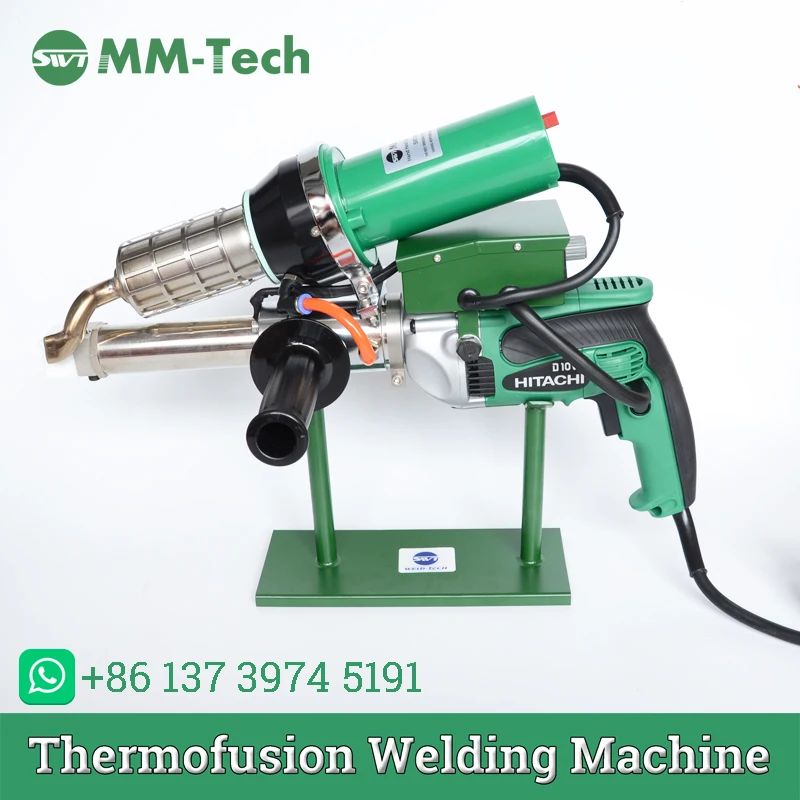Plastic extrusion welding gun HDPE pipe hand welding extruder plastic