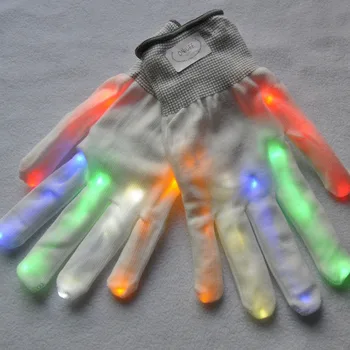 

1 Pair Unisex LED Luminous Gloves 6 Modes Flashing Glow Rave Cool Light Mittens Finger Glove Halloween Party Supplies NYZ Shop