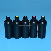 500 мл BK C M Y W планшетный УФ излечиваемые чернила для Epson R1900 R2000 1390 4880 Светодиодный УФ жесткая печать с деревянной стеклокерамикой metel