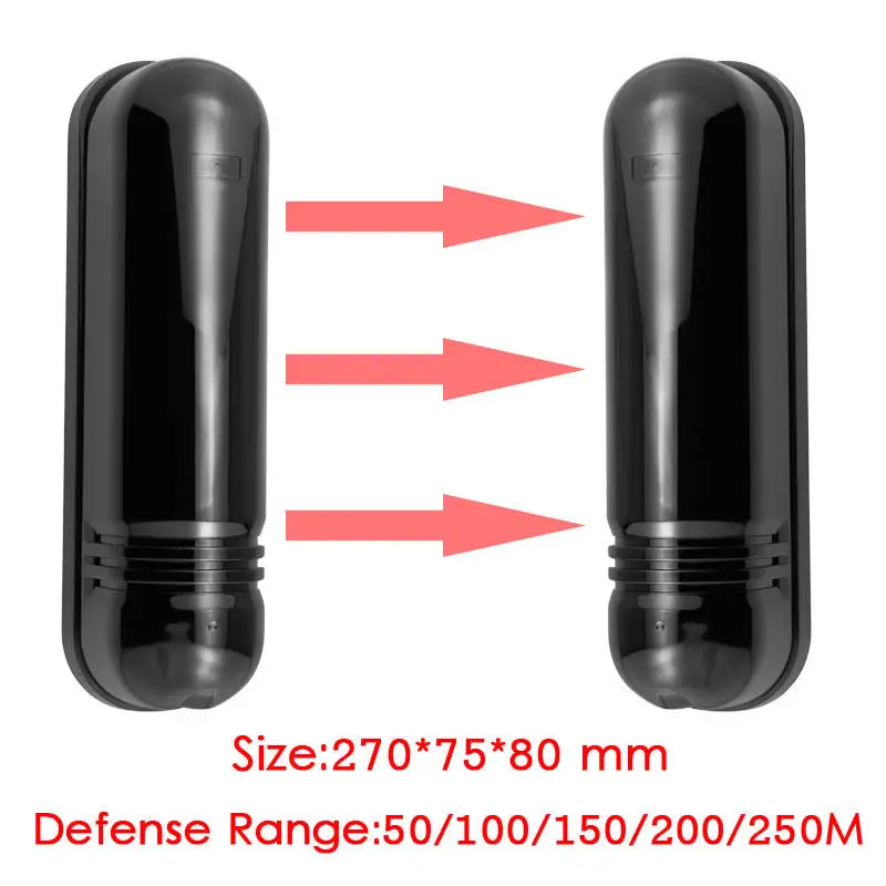 

LCD Display Wired Triple 3 Beam Waterproof Infrared Detector For Home Alarm System 150M