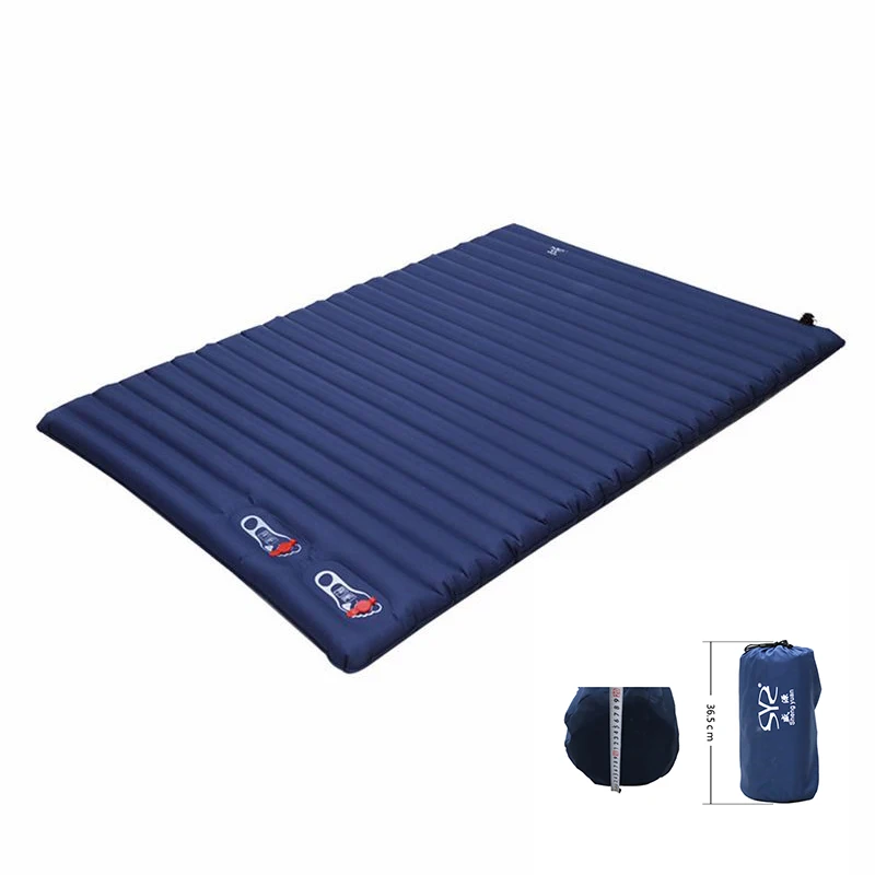 Outdoor Double Inflatable Cushion Sleeping Bag Mat Fast Filling Air Moistureproof Camping Mat With Pillow Sleeping Pad Air Mat