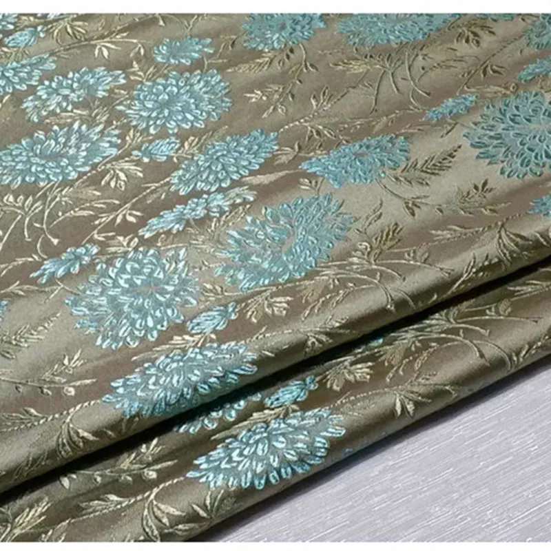 CF383 1 ярд 7 цветов жаккардовая китайская шелковая ткань Qipao с цветочным рисунком