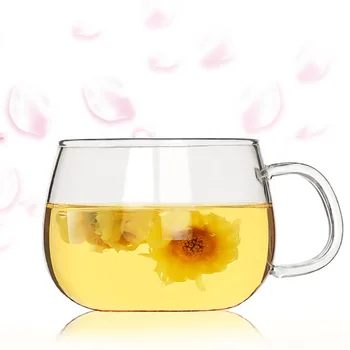 

Hand-blown Heat-resistant Glass Tea Cups Simple Kungfu Tea Cups with Handle Morning Tea Coffee Milk Juice Mugs SH229