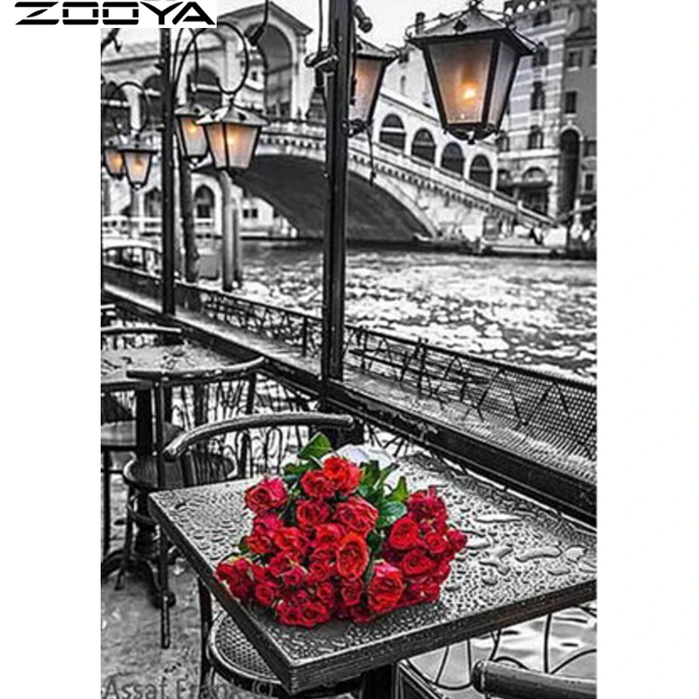 ZOOYA полная Алмазная вышивка картина розы поделки Diy 5D круглая Вышивка крестом