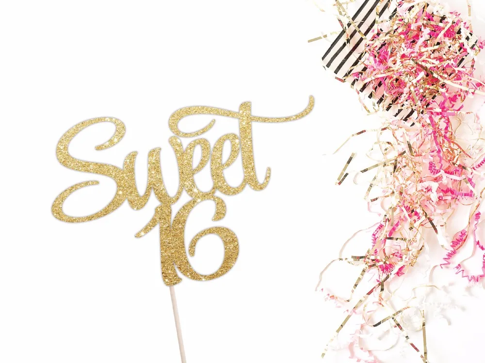 sweet 16 cake topper