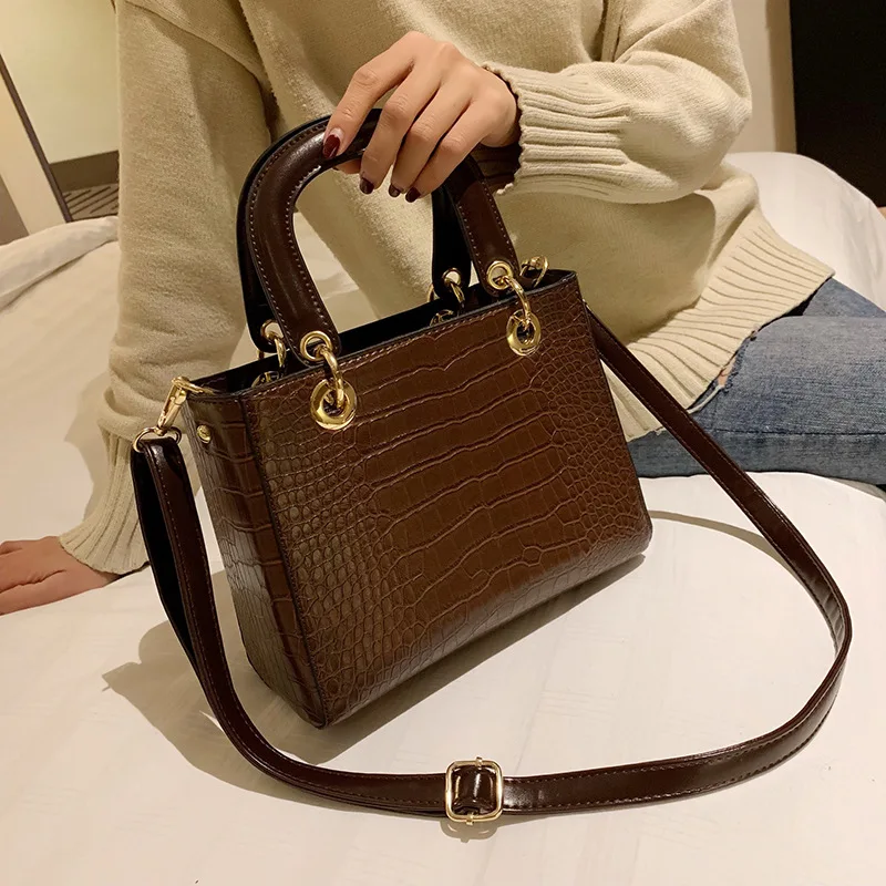 

2019 Crocodile Pattern Ladies Hand Bags Fashion Small Women Bags PU Leather Crossbody Bags sac a main femme de marque luxe cuir