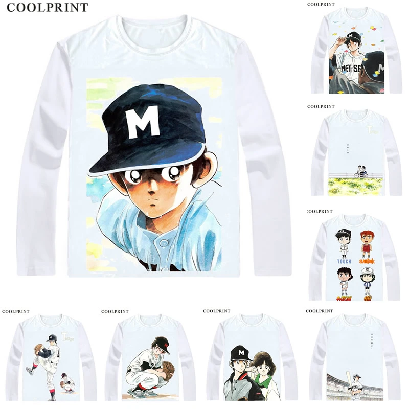 Touch Tatchi Tatsuya Uesugi Camicie Camicie A Maniche Lunghe Anime Kazuya Uesugi Touch Tankobon Tatsuya Kazuya E Minami Camicia Cosplay T Shirts Aliexpress