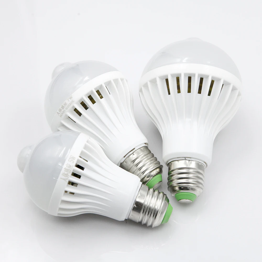 Светодиодная лампа KARWEN с ИК датчиком движения/звука E27 3 Вт 5 7 9 12 Вт|e27 3w|led lamplamp pir |