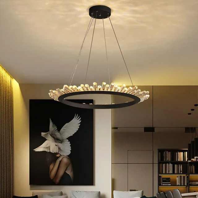 Ceiling Light Ring Crystal Inlays