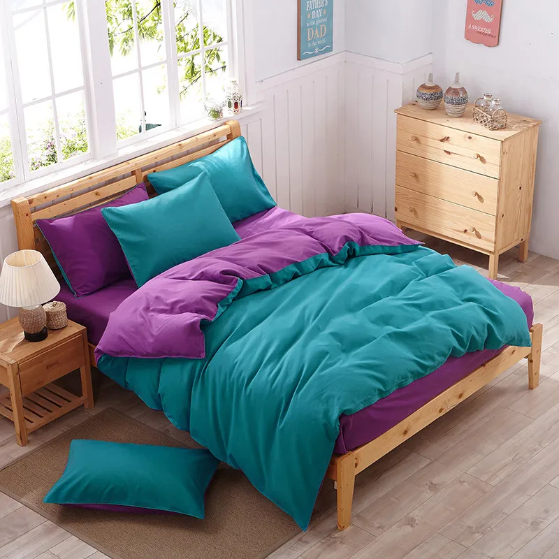Green and purple Pure Color Home House wares Bedding Aloe Vera Healthy