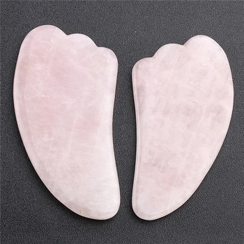

Sunligoo 1pc Rose Quartz Green Aventurine Gua Sha Scraping Massage Tool Wing-shape Design Guasha Board Traditional Scraper Tool