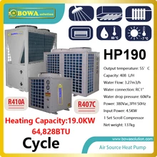 65 000BTU 19KW cycle type air source heat pump water heater for air conditioner please check