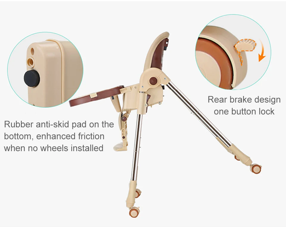 IMBABY детский стульчик для кормления, детский стульчик с четырьмя колесами, стул для кормления грудью со столом, стульчики для кормления ребенка