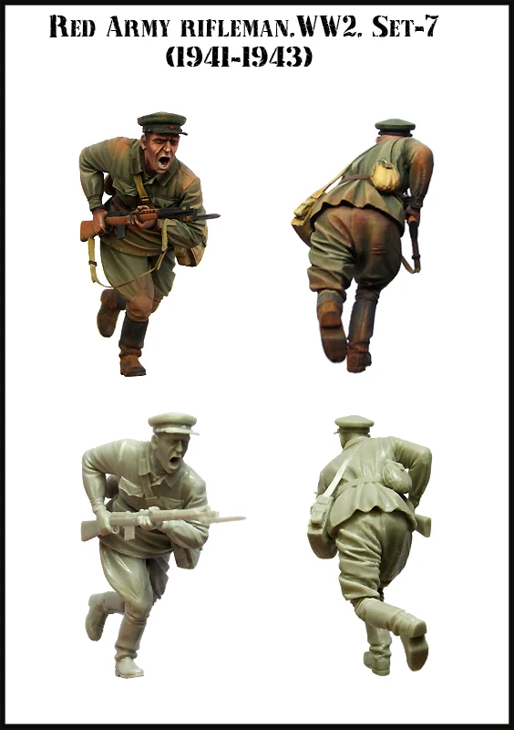 1/35 Resin Figures Model Kit C208 WW2 RED ARMY. RIFLEMAN Unassembled ...