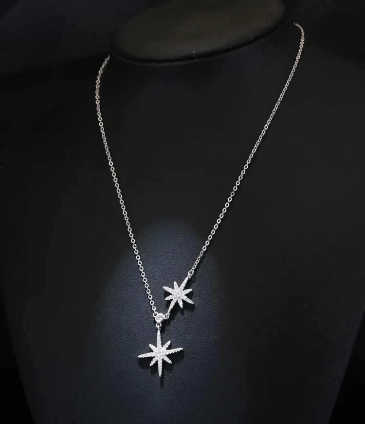 Горячая 925 пробы Серебряный снежный цветок кулон ожерелья для женщин ювелирные изделия воротник Colar