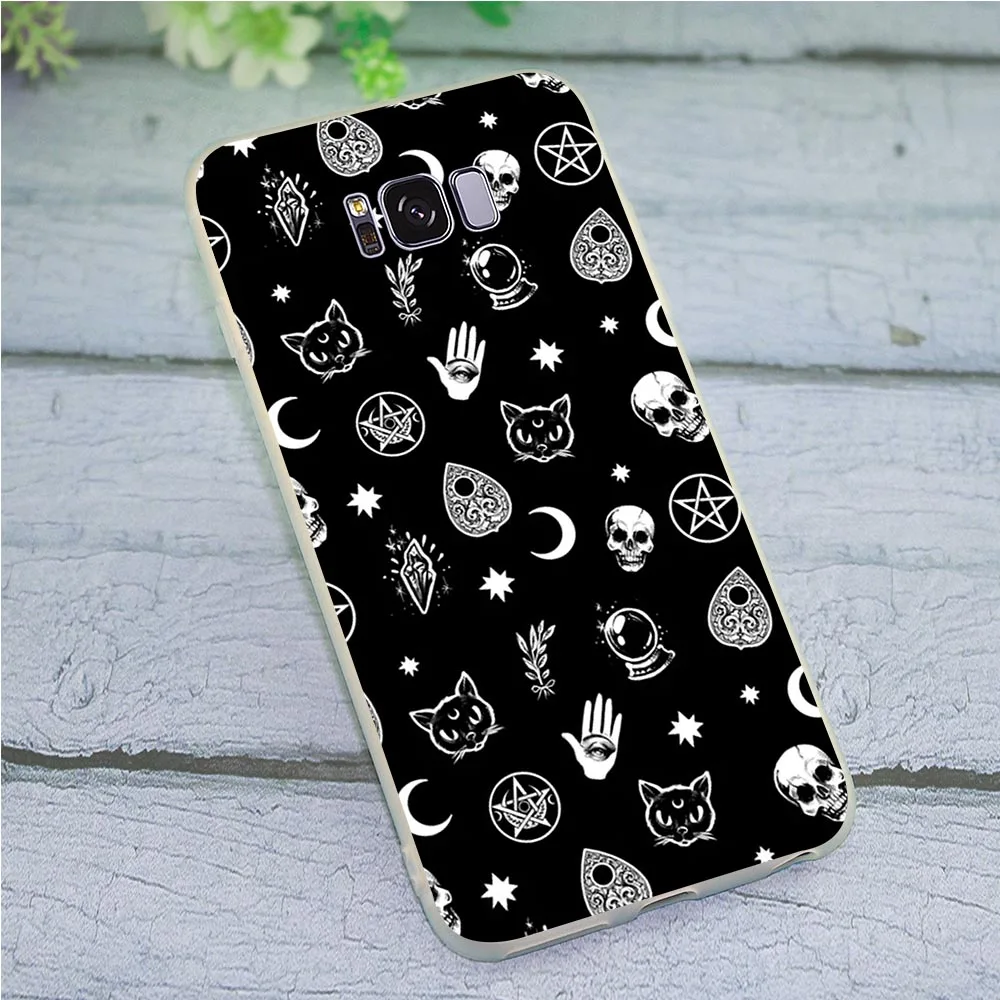 

Soft TPU Silicone Case for Samsung Galaxy M90 Halloween Witch Phone Cover for S7 Edge S8 Plus S9 S10 S10E Note 8 9 M10 M20 M30