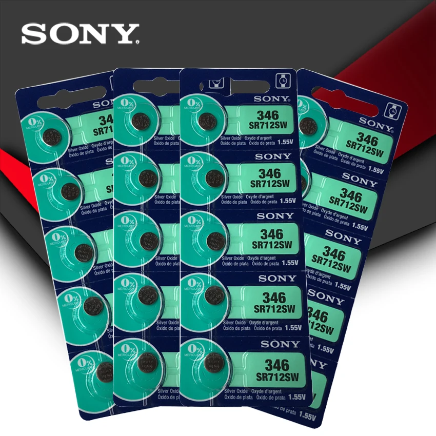 

20pc Sony 100% Original 346 SR712SW 1.55V Silver Oxide Button Cell Coin Battery MADE IN JAPAN