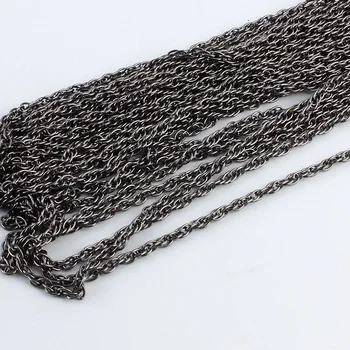 

2mm Red Copper Metal 9 Colors Twisted Cable Chains Jewelry Necklace Fashion Links Finding 100M diy Accessories