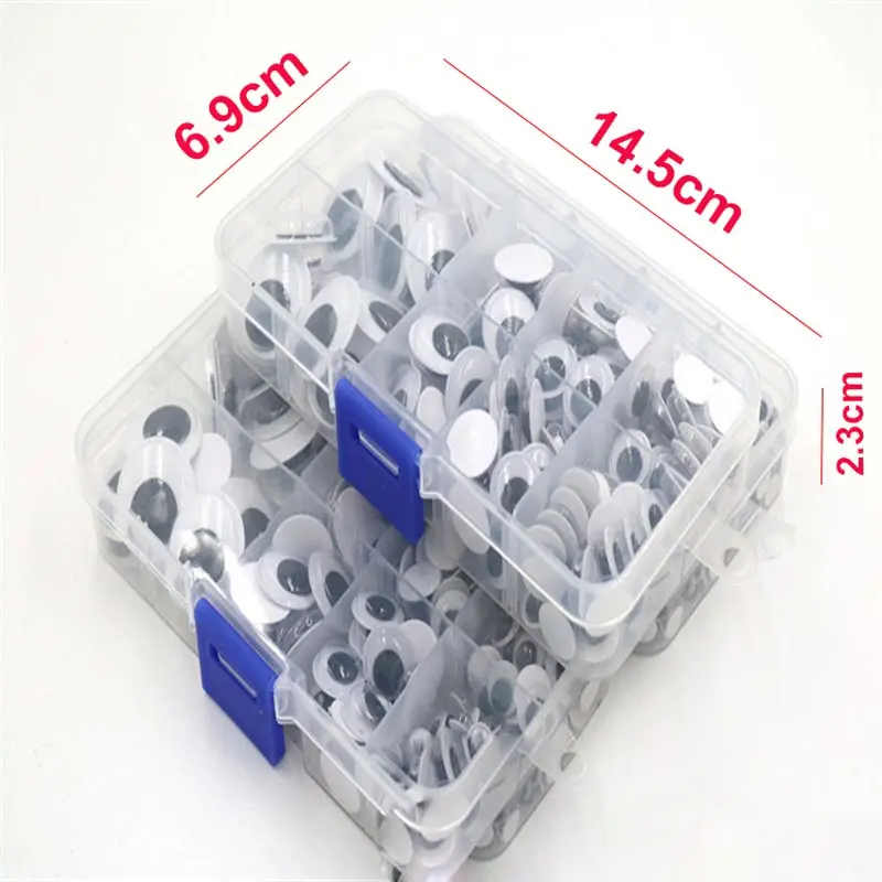 Yingelon 730pcs Handmade Sew Eye Wiggle Doll eyes New Accessories with box Movable googly Friendly Plastic Dolls Eyes Dropship (2)