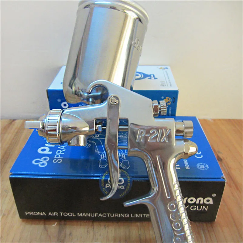 Pistola de Pintura do Carro Sunction e Gravidade Frete Grátis Prona Profissional Feedtipo tp Escolher 1.3 1.5 2.0 2.5mm Bico R21 R-21x