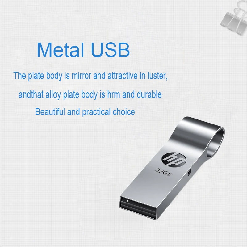 Hp USB флеш накопитель 64 ГБ 32 металлический usb логотип DIY Дракон Скорпион цветок мини