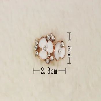 

Hot Sale 20pcs/lot 2.3*1.5cm rhinestone Button Flatback plating Wedding Button DIY hair cellphone decoration Accessories YL81