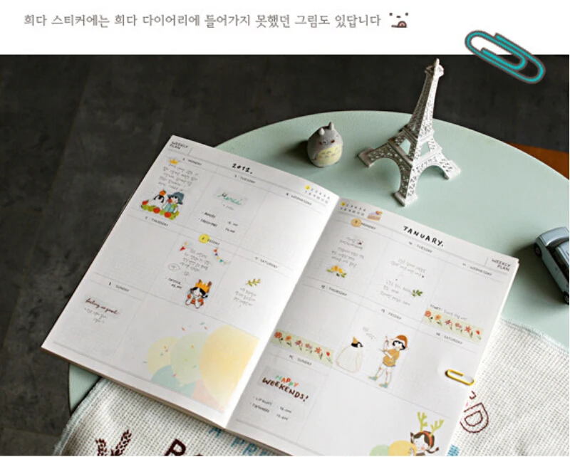 

6 sheets/lot Scrapbook Decoration Vintage Paper Stickers Diary Lovely Girl Transparent Planner Calendar Book Cute Diary Sticker
